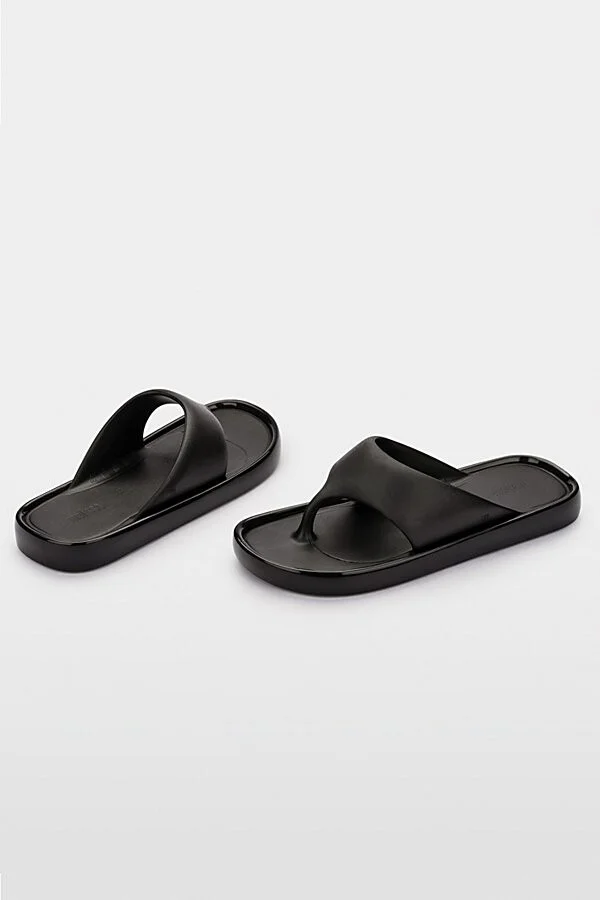 Melissa Float Jelly Thong Sandal in Black - Image 4
