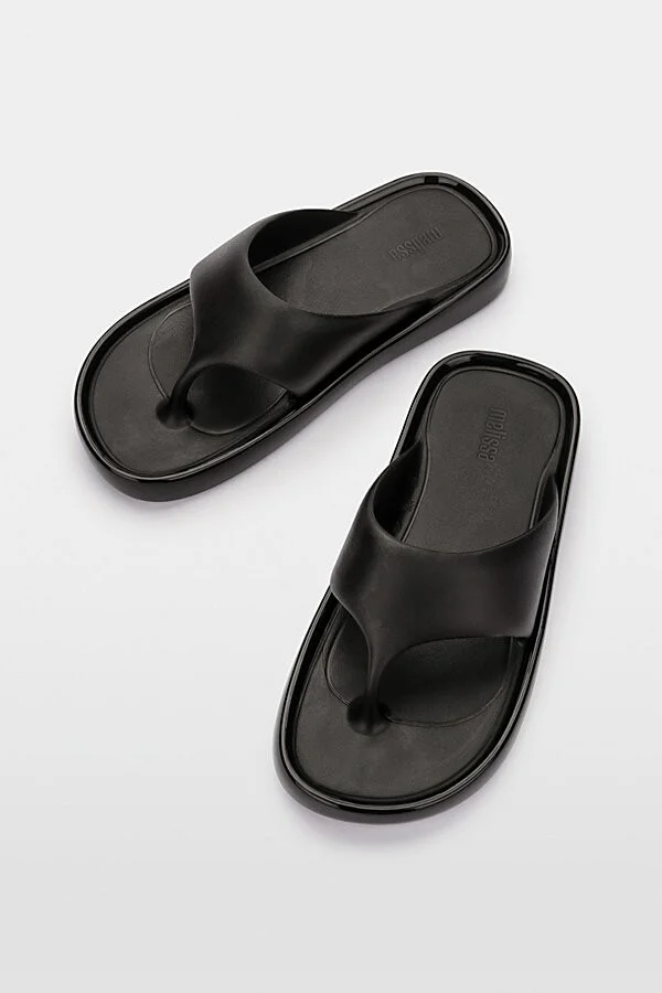 Melissa Float Jelly Thong Sandal in Black - Image 5