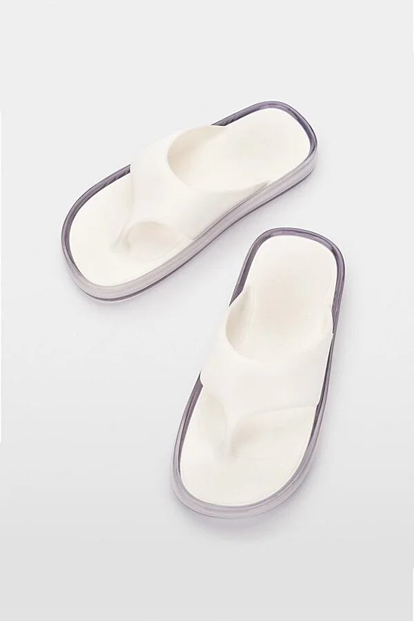 Melissa Float Jelly Thong Sandal in Black - Image 6