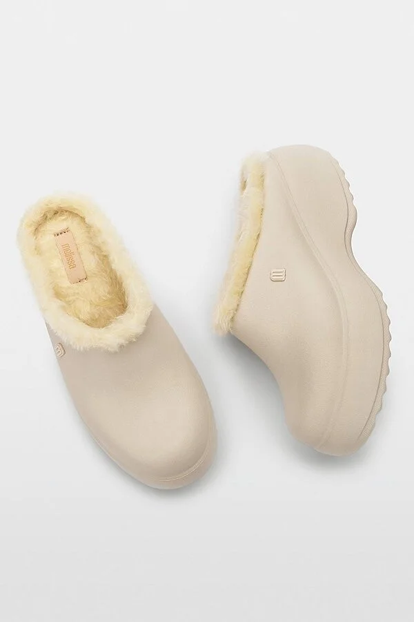 Melissa Free Fluffy Platform Clog in Light Beige - Image 2