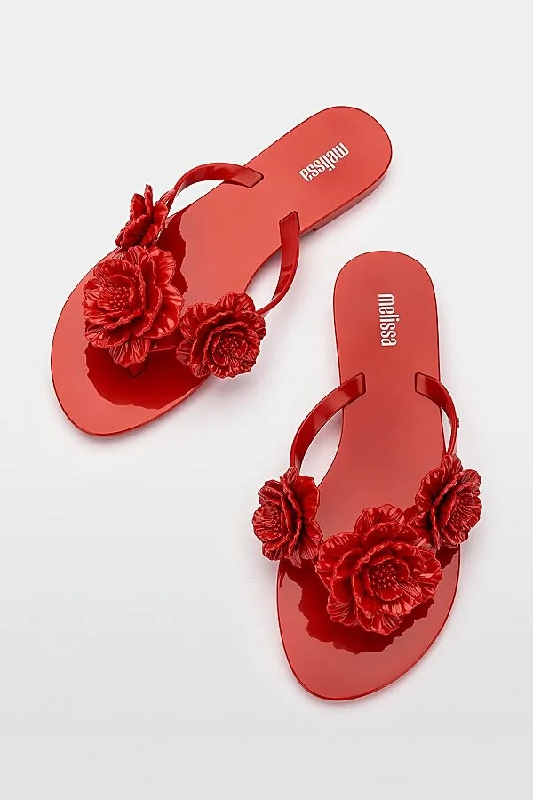 Melissa Harmonic Springtime Jelly Sandal in Red - Image 3
