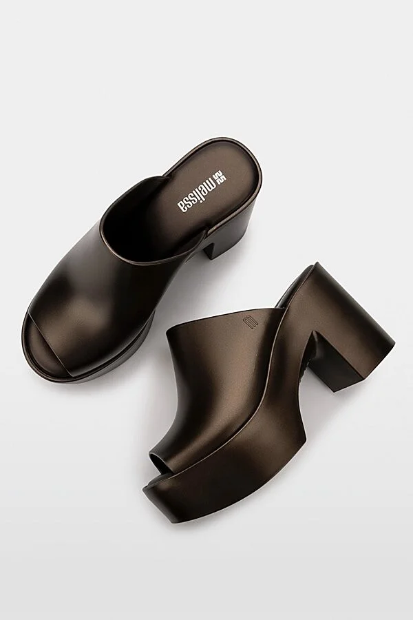 Melissa Hype Jelly Mule Heel in Black - Image 6
