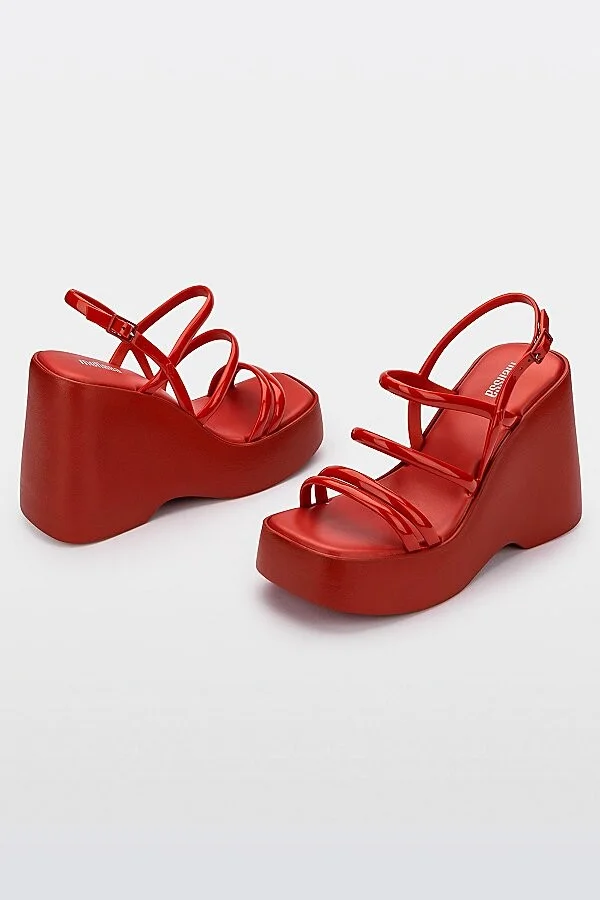 Melissa Jessie Platform Heel in Red - Image 3