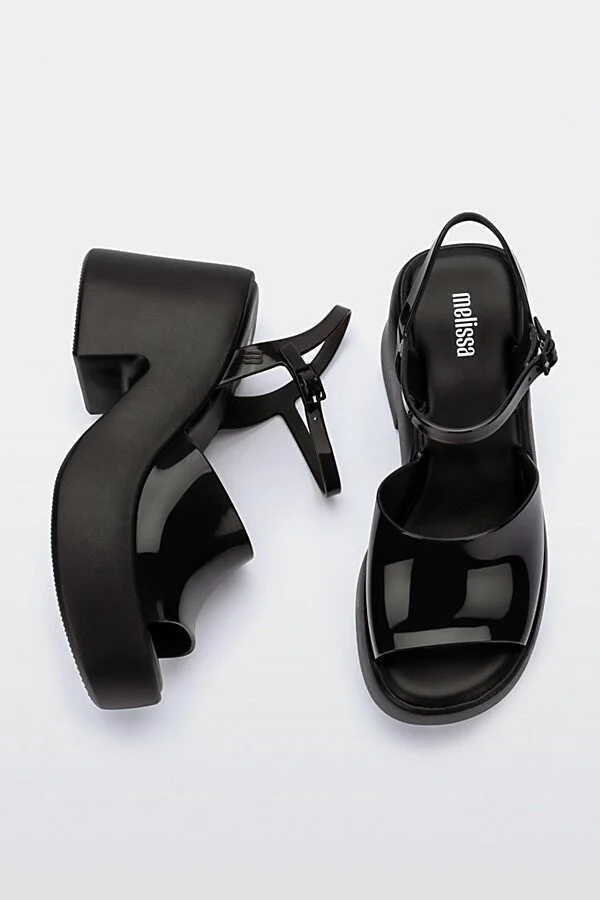 Melissa Lina Jelly Platform Heel in Black - Image 2