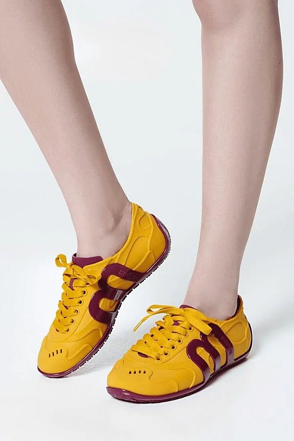 Melissa Motion Jelly Sneaker in Pink/Yellow - Image 4