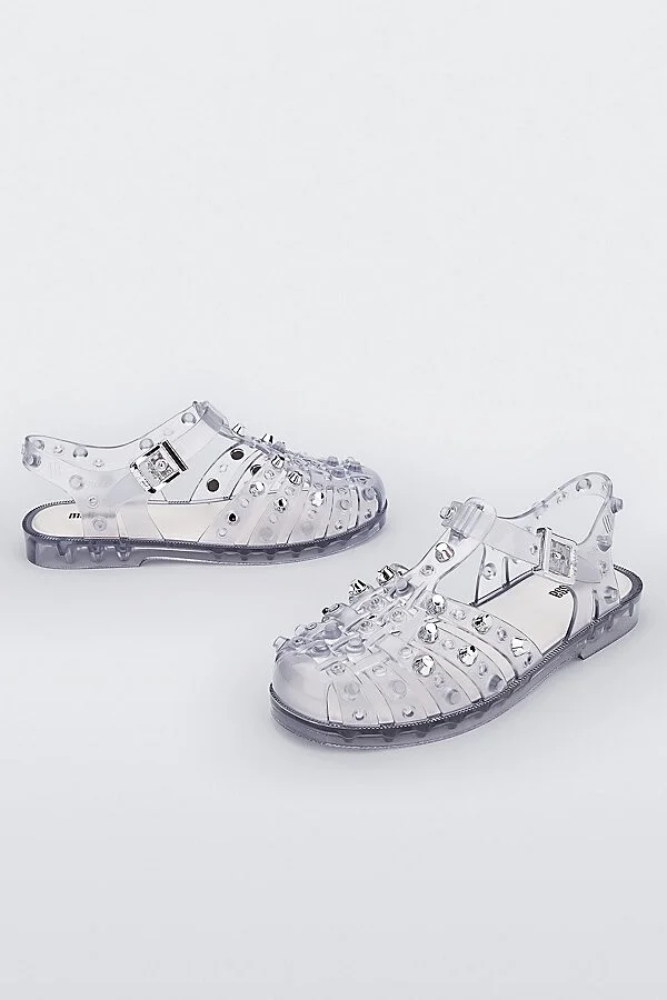 Melissa Possession Studs Sandal in Black/Dark Grey - Image 5