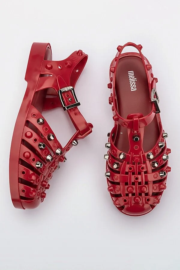 Melissa Possession Studs Sandal in Black/Dark Grey - Image 6