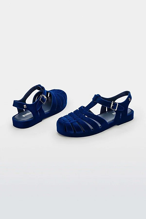 Melissa Possession Velvet II Fisherman Sandal in Black Flocked - Image 8