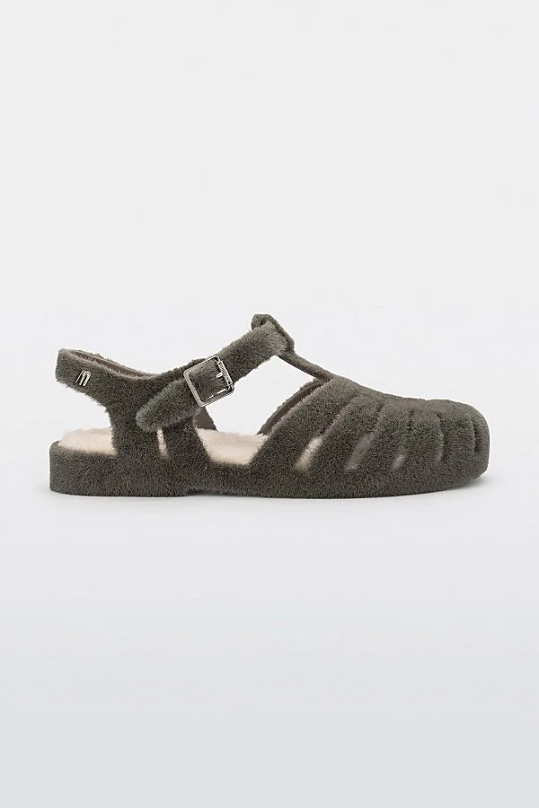 Flocked Gray/Beige