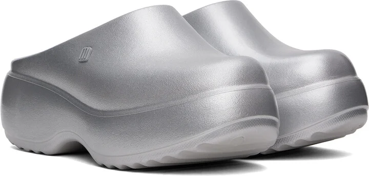 Melissa Silver Free Clog Platform Loafers - Image 4