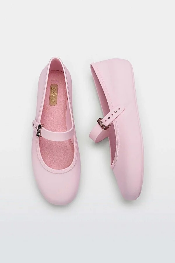 Melissa Soft Jelly Ballerina Flat in Beige - Image 4