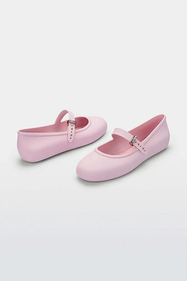Melissa Soft Jelly Ballerina Flat in Beige - Image 5