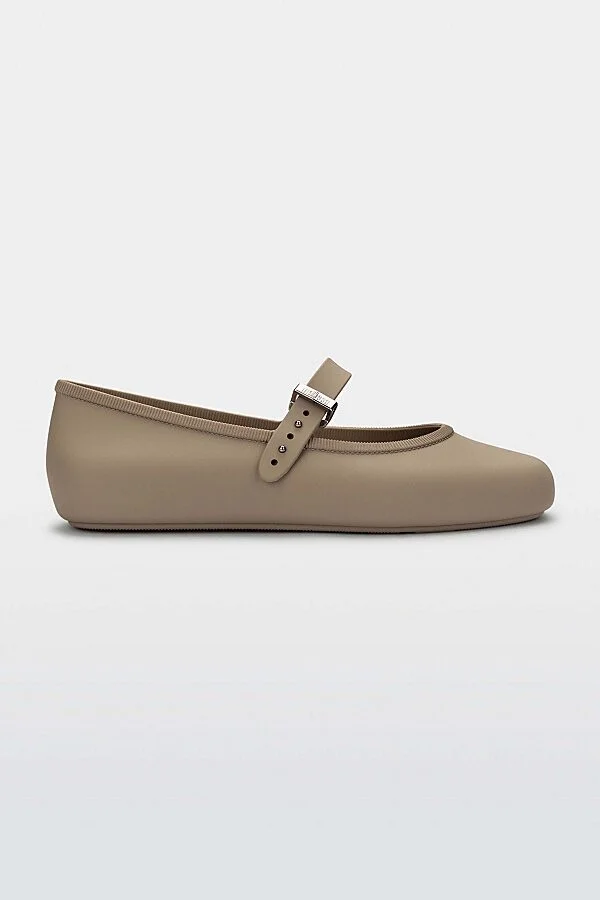 Melissa Soft Jelly Ballerina Flat in Beige