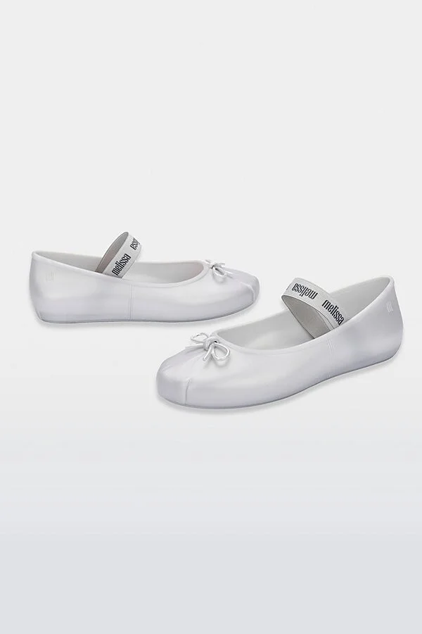 Melissa Sophie Jelly Ballerina Flat in Pearly White - Image 3