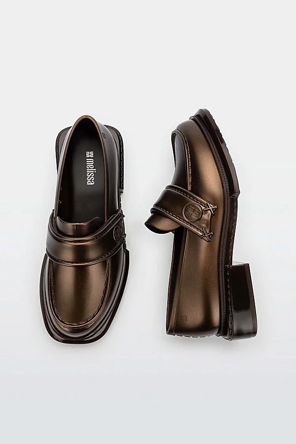 Melissa Spencer Jelly Loafer in Brown/Bronze - Image 2