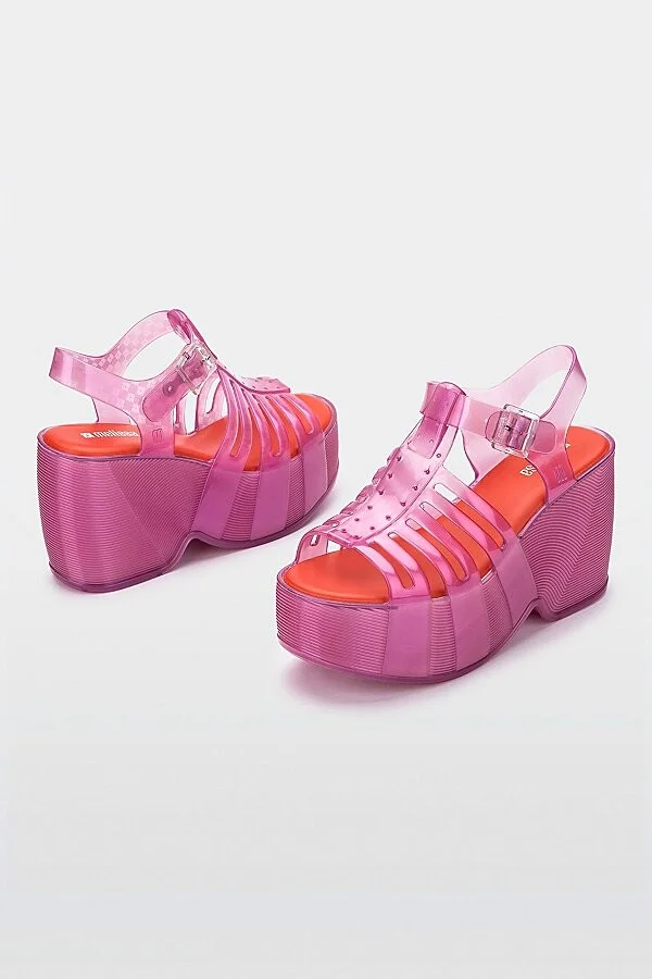 Melissa Station 79 Jelly Platform Sandal in Pearly Pink - Image 2