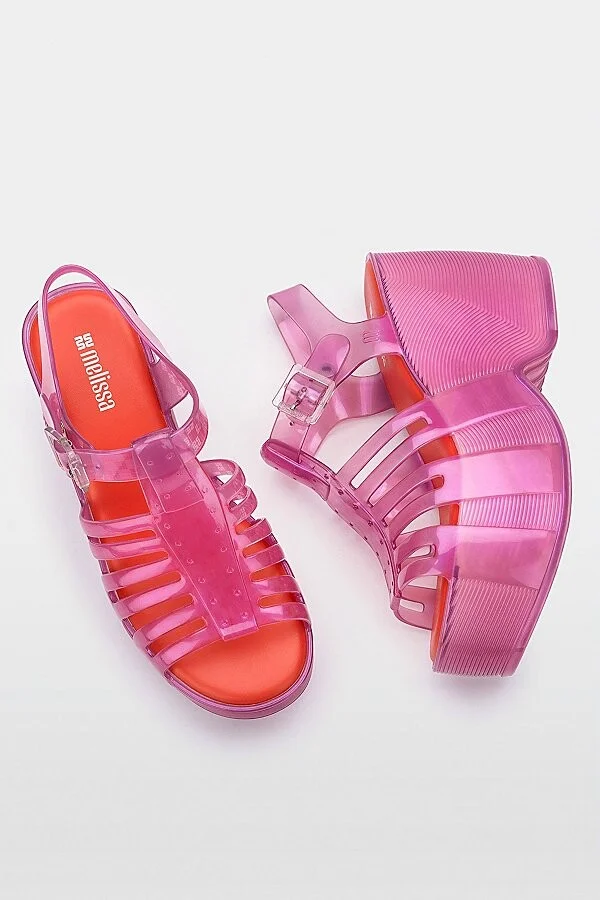 Melissa Station 79 Jelly Platform Sandal in Pearly Pink - Image 3