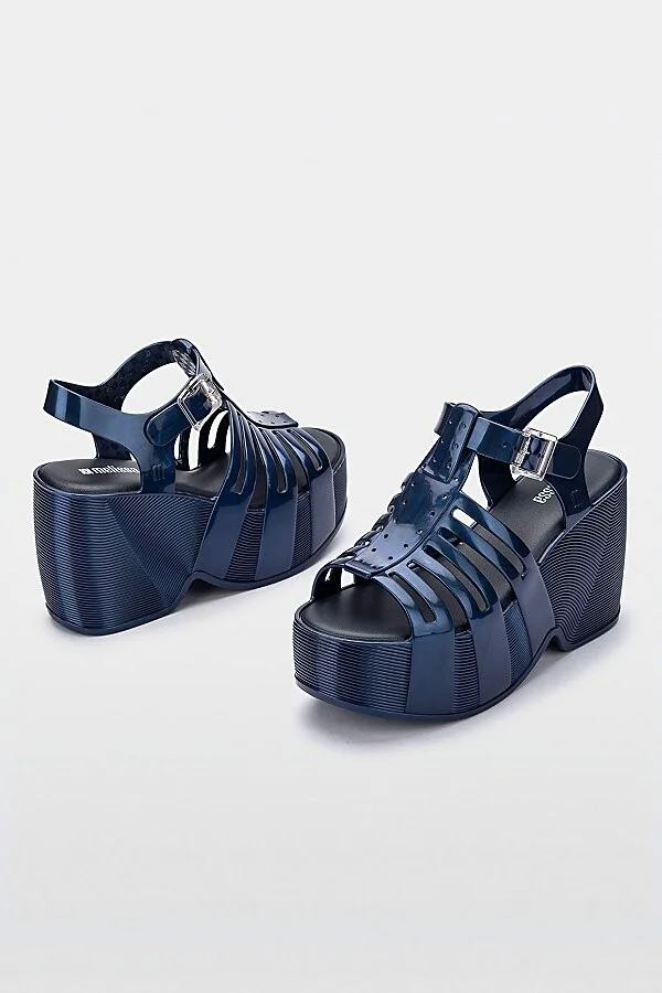 Melissa Station 79 Jelly Platform Sandal in Pearly Pink - Image 4