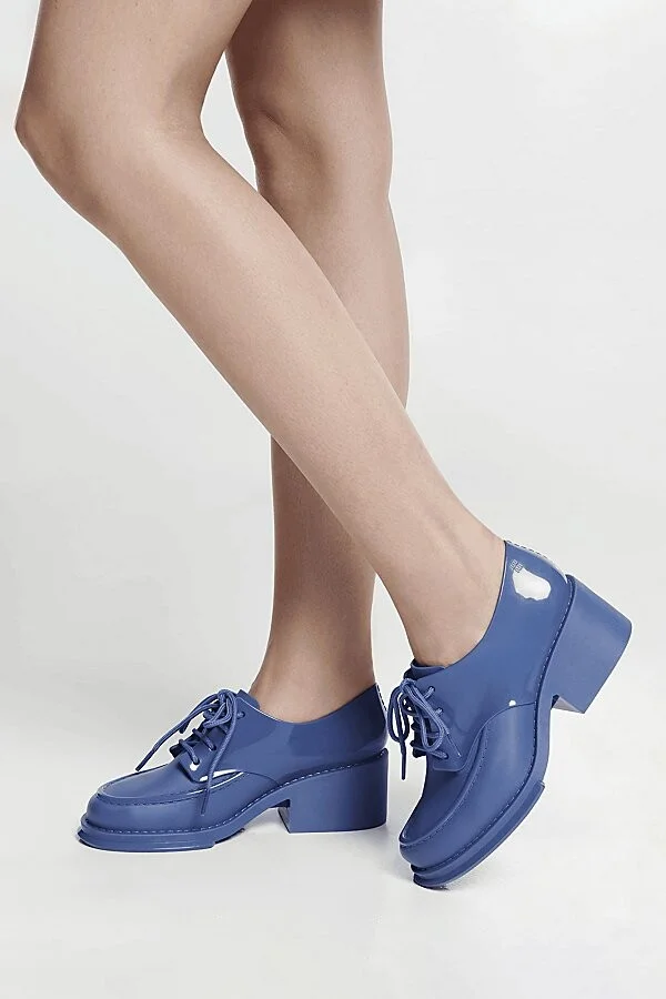 Melissa Tailor Jelly Heeled Oxford in Blue - Image 4