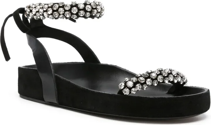 Mellan crystal-embellished suede sandals - Image 2