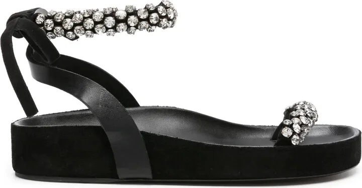Mellan crystal-embellished suede sandals