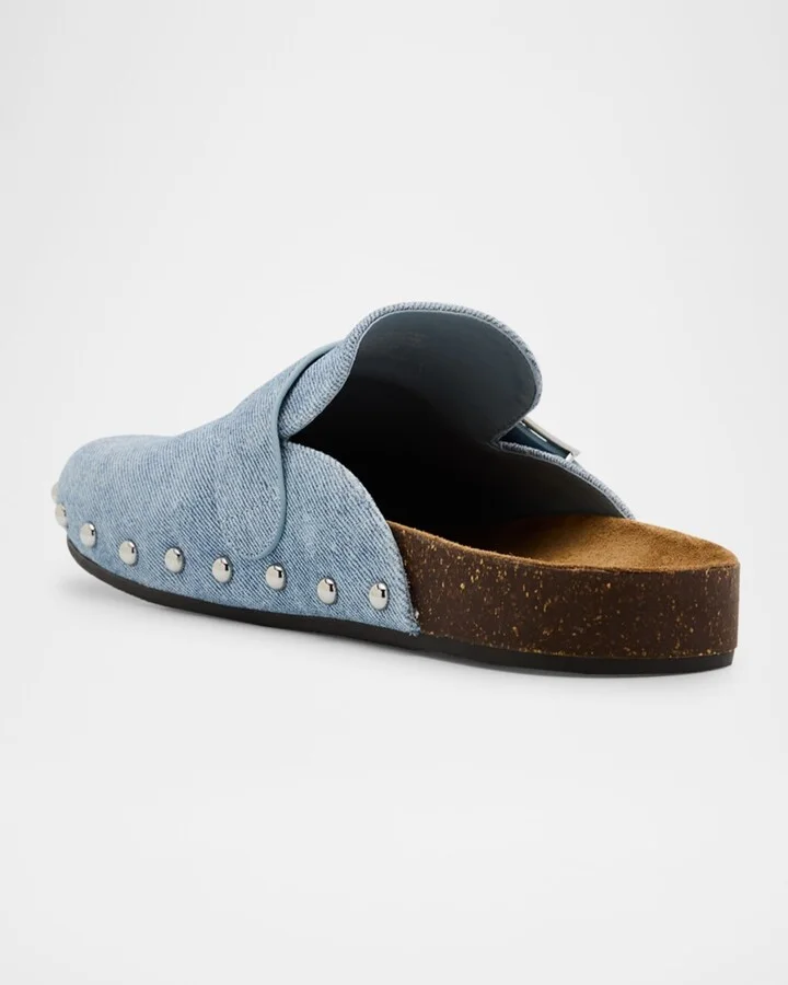 Mellow Denim Studded Mules - Image 4