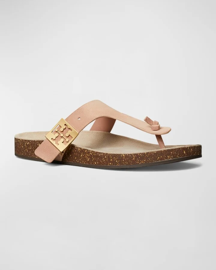 Mellow Leather Buckle Thong Sandals - Image 6