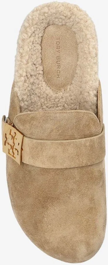 Mellow Logo Shearling Flat Mules - Image 3