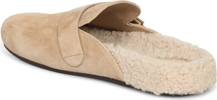 Mellow Shearling Mules Beige - Image 3