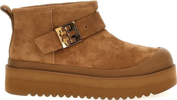 'mellow Shearling Platform' Ankle Boots
