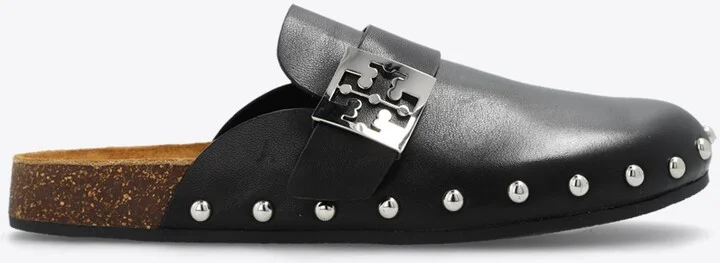 Mellow Studded Leather Flat Mules