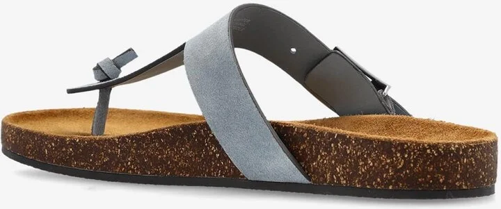 Mellow T-strap Suede Sandals - Image 2