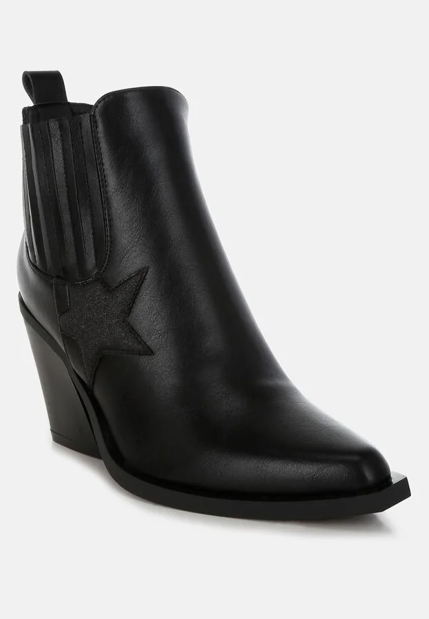 Melt Down Glitter Star Detail Chelsea Boots - Image 2