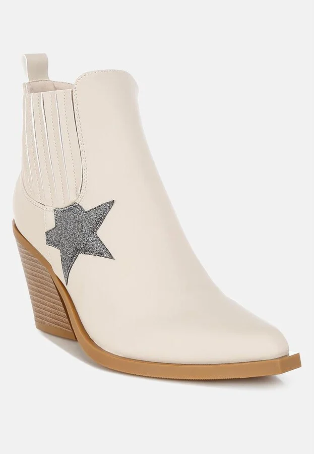 Melt Down Glitter Star Detail Chelsea Boots - Image 4