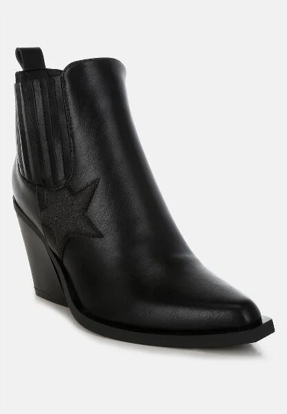 Melt Down Glitter Star Detail Chelsea Boots Women - Image 2