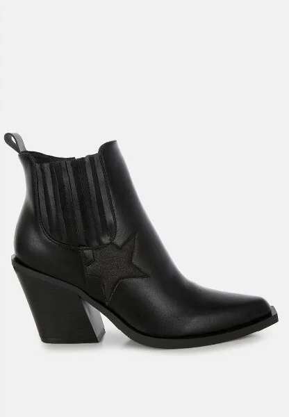 Melt Down Glitter Star Detail Chelsea Boots Women