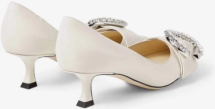 Melva Dorsay 50 Crystal Buckle Pumps - Image 2