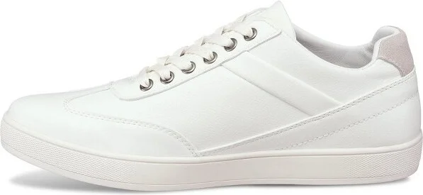 Members Only Men's Retro Low Top Court Sneakers - WHITE - - Image 2