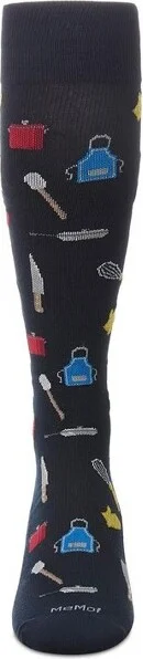 Memoi Chef 8-15 mmHg Graduated Cotton Compression Socks Navy 10-13 - Image 2