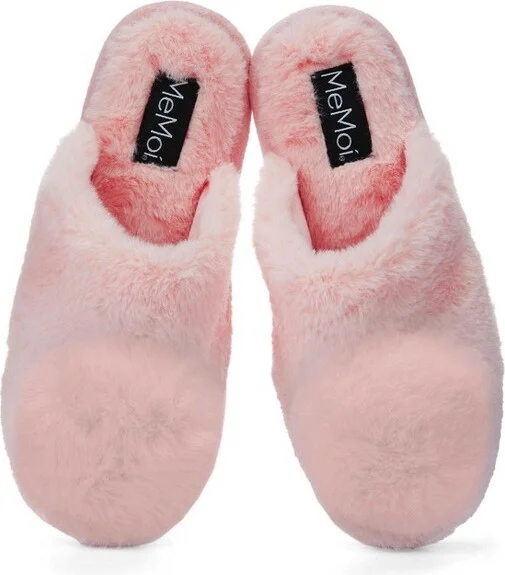 Memoi The Gloria Plush Pom-Pom Slippers Dusty Pink M - Image 4