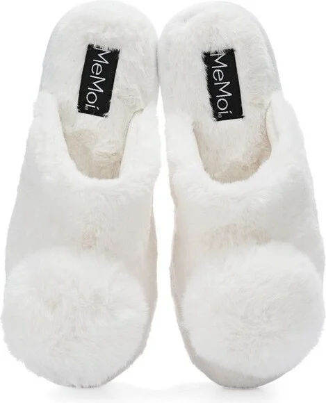 Memoi The Gloria Plush Pom-Pom Slippers Dusty Pink M - Image 5