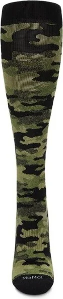 Memoi Unisex Camo Nylon 15-20mmHg Graduated Compression Socks Green - Image 2