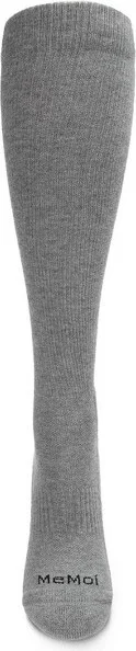 Memoi Unisex Classic Athletic Cushion Sole Knee High Cotton Blend 15-20mmHg Graduated Compression Socks Black - Image 4