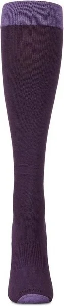 Memoi WellFit 15-20mmHg Off Black Cotton Compression Socks Denim Heather - Image 5