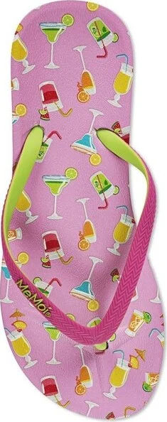 Memoi Women's Drinks Flip Flops & Mesh Bag Set Lavender M - Image 2