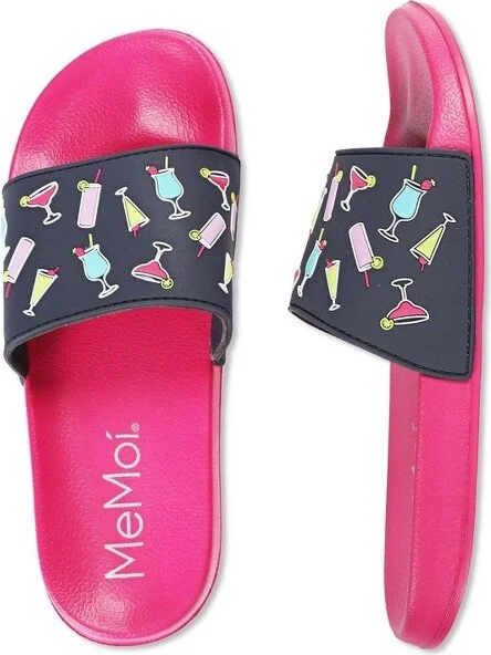 Memoi Women's Martini Lightweight Slides Fuchsia M