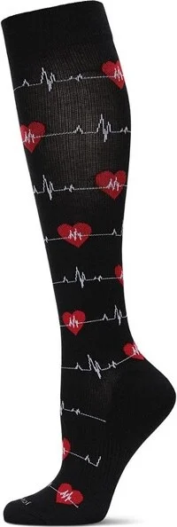 Memoi Women's Medical Bamboo Blend 8-15 MMHG Graduated Compression Socks Black 9-11