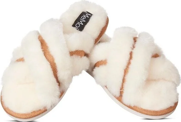 Memoi Women's Serina Plush Slippers Ivory S - Image 2