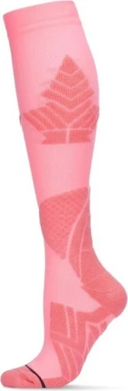 Memoi Women's Ultra Tech Performance Knee High Nylon Blend Moderate Compression Socks Electric Pink 9-11