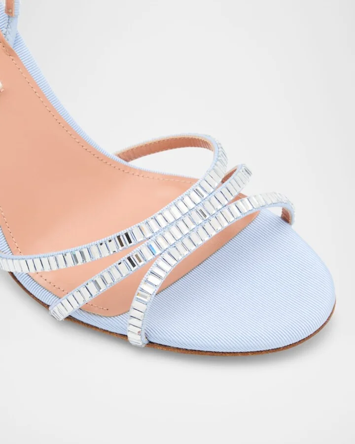 Memoire Crystal Grosgrain Halter Sandals - Image 9